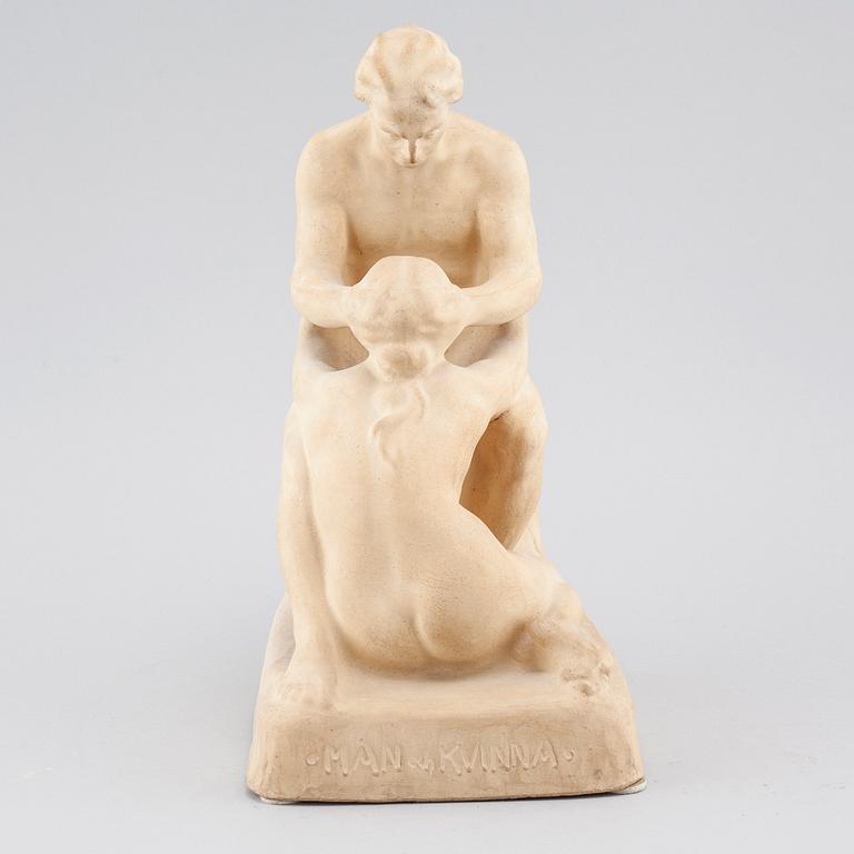 CARL CHRISTIAN CHRISTENSEN, a plaster sculpture, signed and dated 1915.