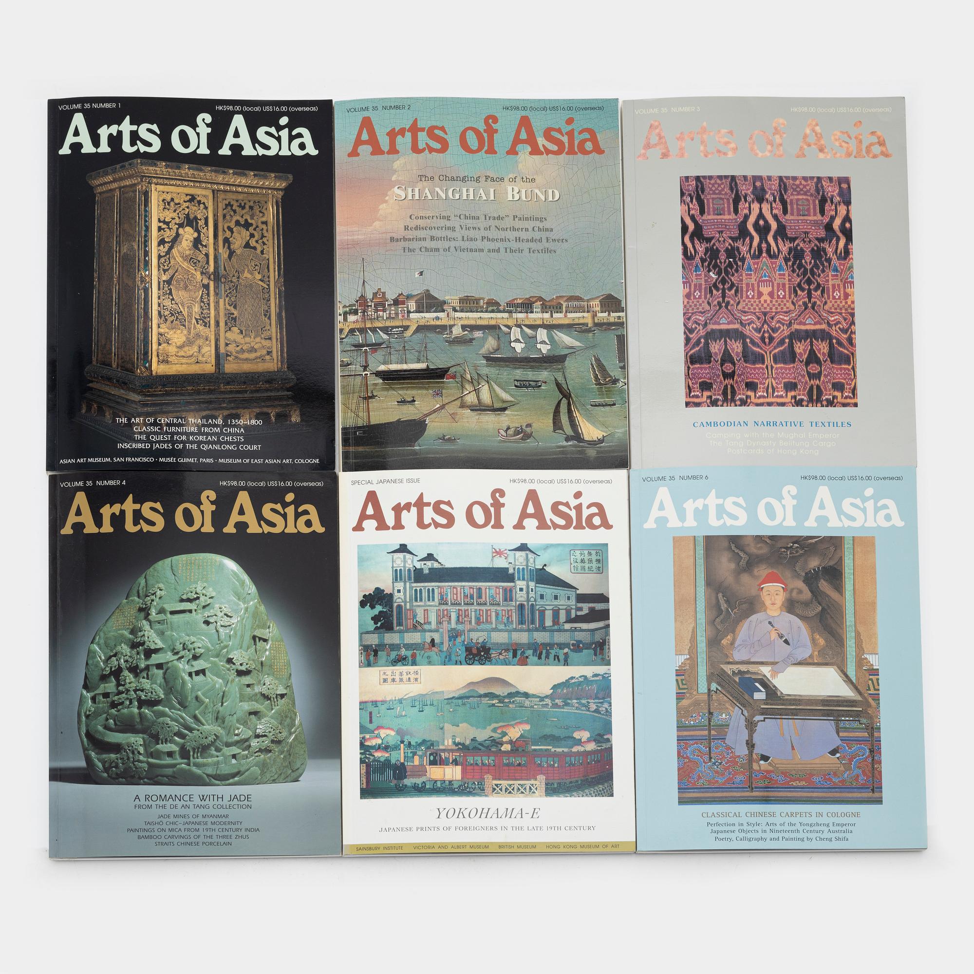 A set of 63 Arts of Asia magazines, from the period 2001-2011.