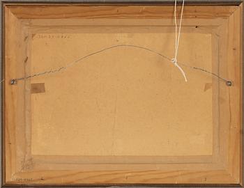 Carl Gunnar von Gegerfelt, gouache på papp-pannå, signerad.