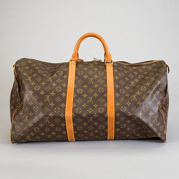 A Louis Vuitton "keepall 60" weekendbag.