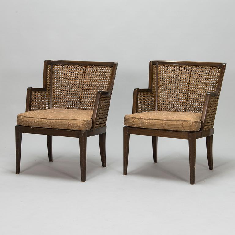 A pair of 1930s armchairs, manufacturer Paul Boman, Finland.