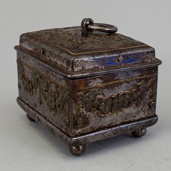 A russian steel box Tula 19th century.