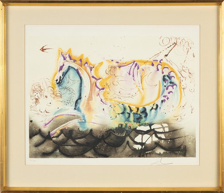 Salvador Dalí, lithograph in colours, 1972, signed in pencil and numbered 25/250.