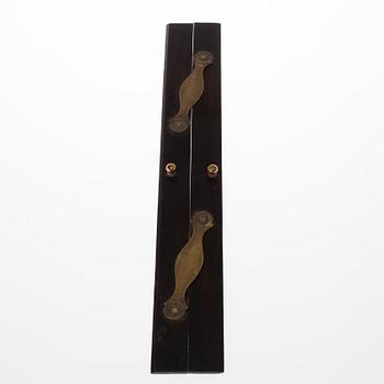 PARALELL-LINJAL ja FÖRSTORINGSGLAS, 2 st, mässing, ca 1900.