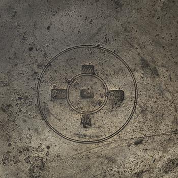 A swedish pewter bowl and lid, Gustaf Wilhelm Lindberg, Örebro 1851.