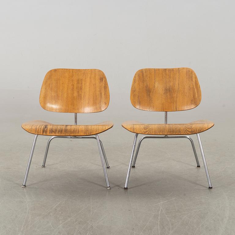 CHARLES & RAY EAMES, a pair of 'LCM' chairs, 20th century second half.