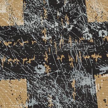 "Soft sand", plicerat tygtryck, ca 241 x 129 cm (samt 49-50 cm omvikt på baksidan).