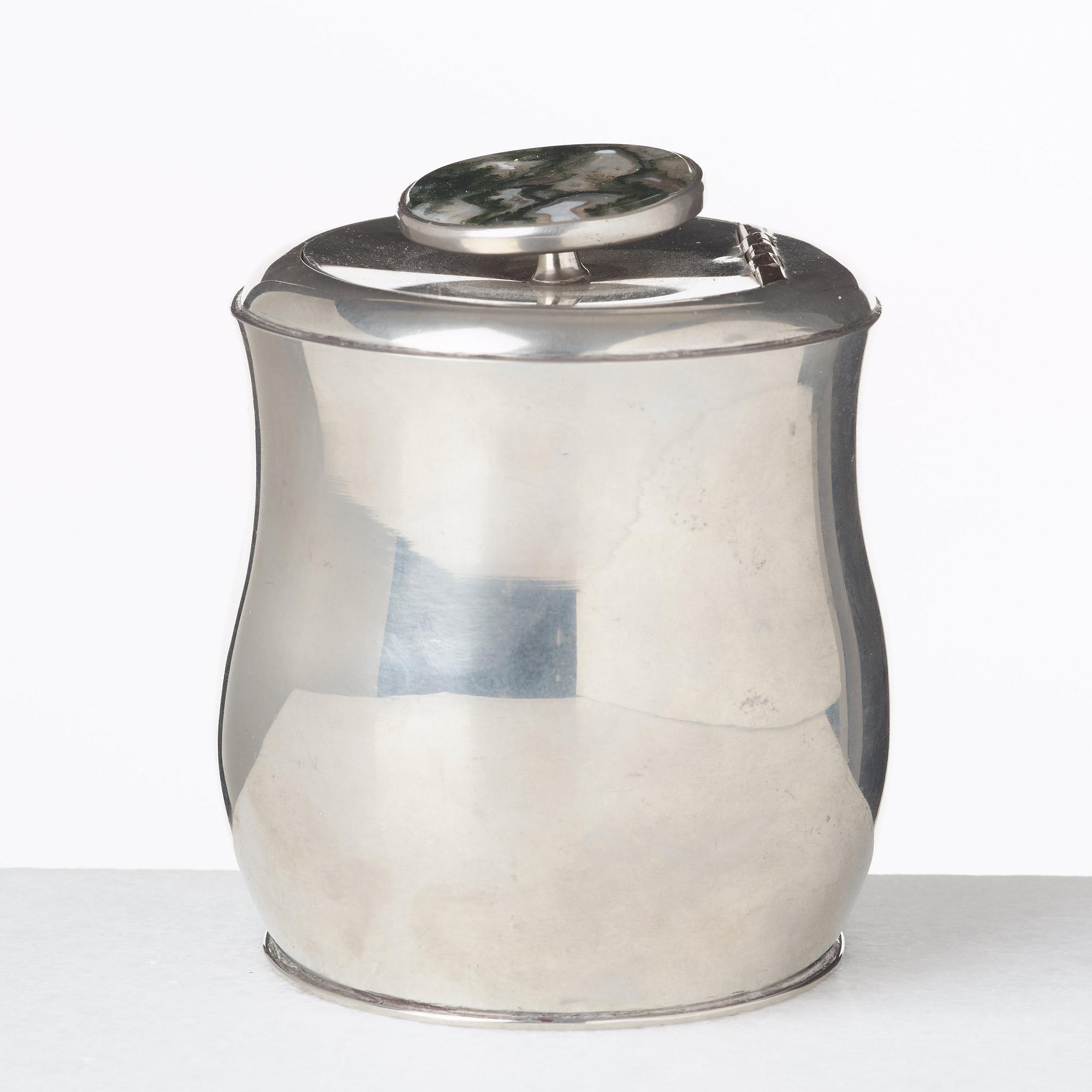 Firma Svenskt Tenn, a pewter lidded jar, Svenskt Tenn, Sweden 1956.