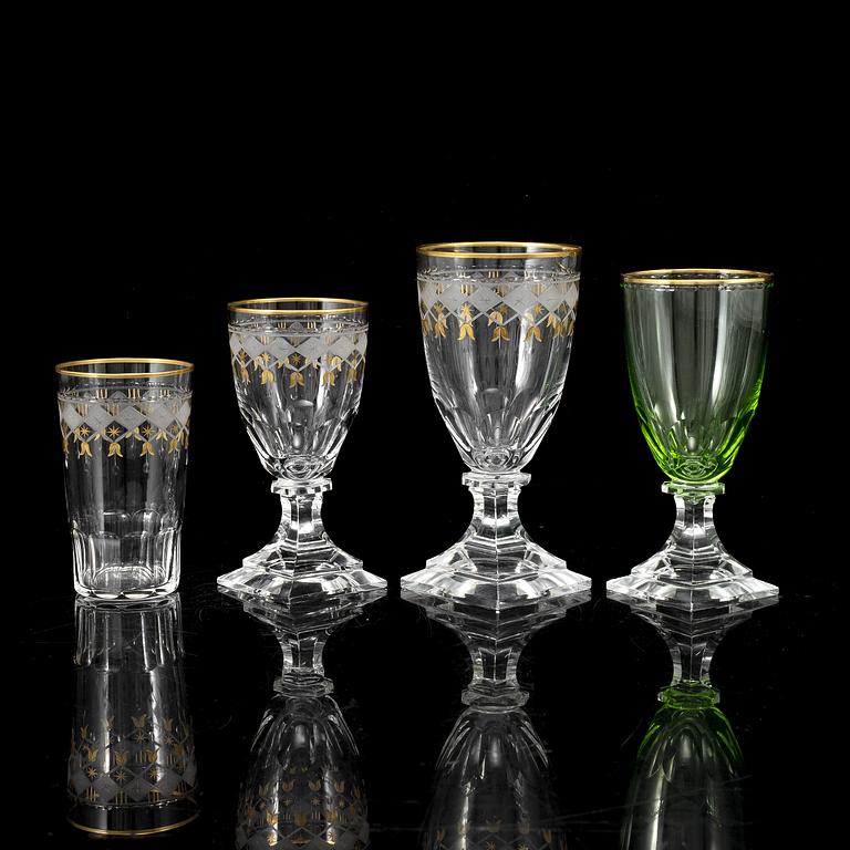 A part glass service, partly "Kosta Junior", 20th Century.