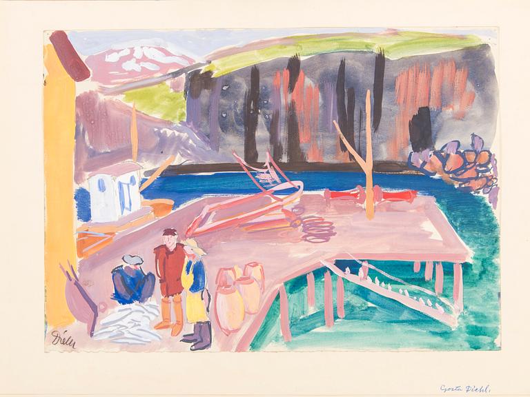 Konstnärsmapp med arbeten av olika finska konstnärer, 1944.