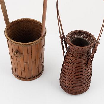 Two Japanese flower baskets, circa 1900.