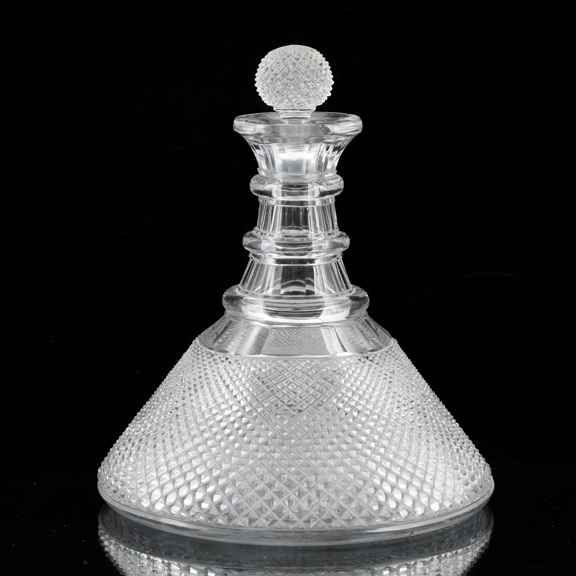 SKEPPSDEKANTER/KARAFF, glas, tidigt 1900-tal.