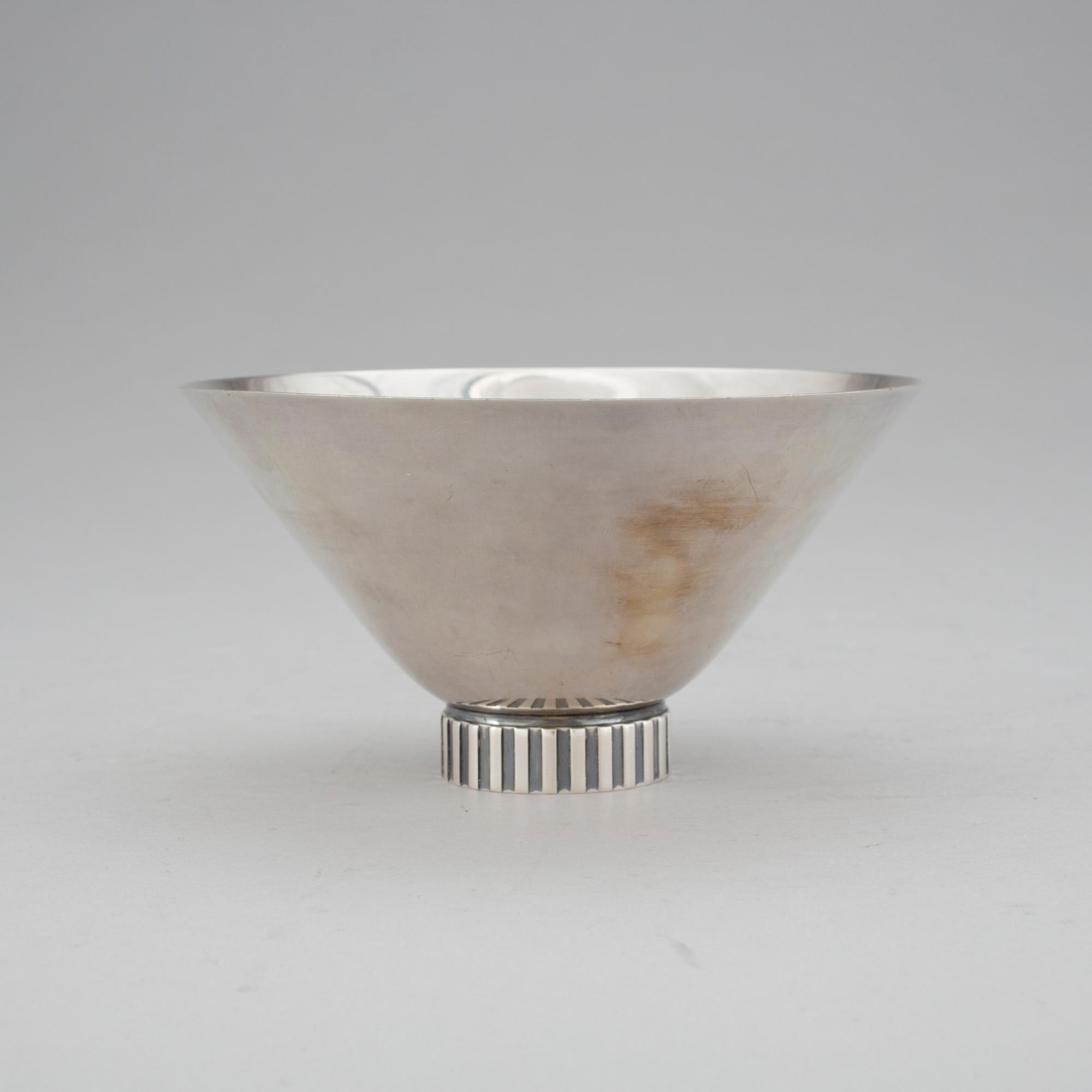 COHR & CO, Danmark. Skål, sterlingsilver, före 1987. Vikt ca 180 gram.