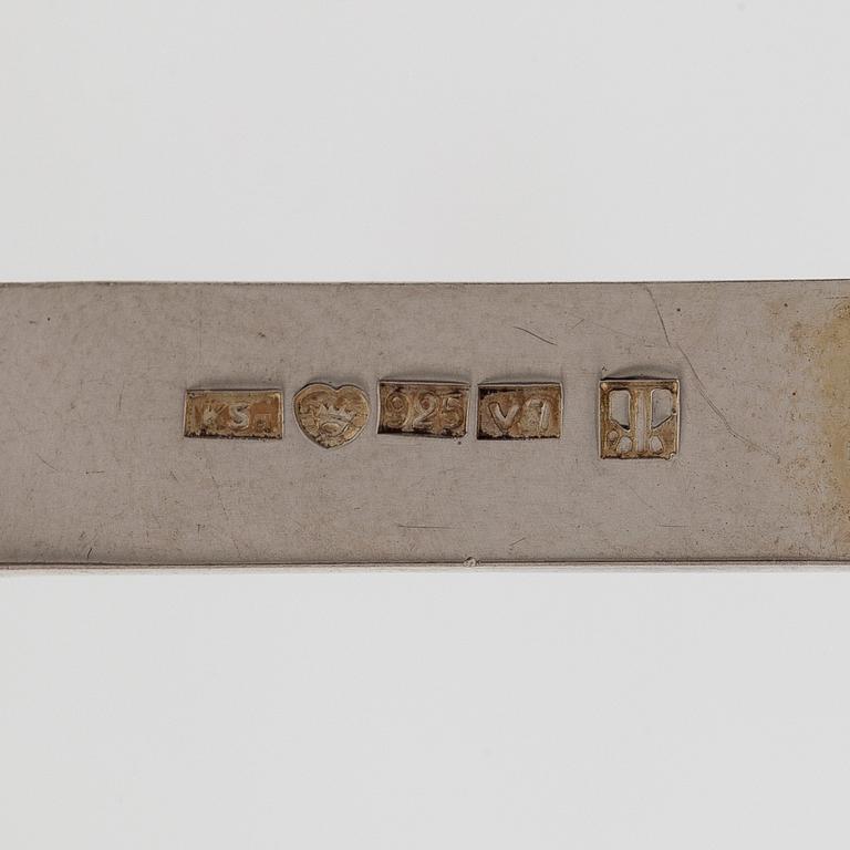 Mirjam Salminen, pendant and chain, faceted synthetic spinel, silver, Kaunis Koru 1974.