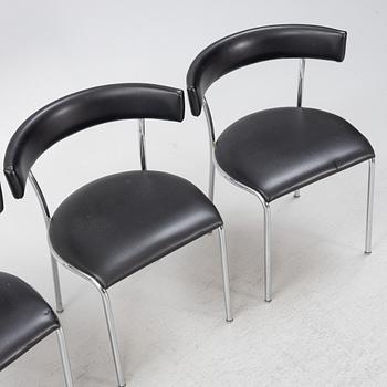 Lindau & Lindekrantz, four 'Royal' chrome chairs Lammhults.