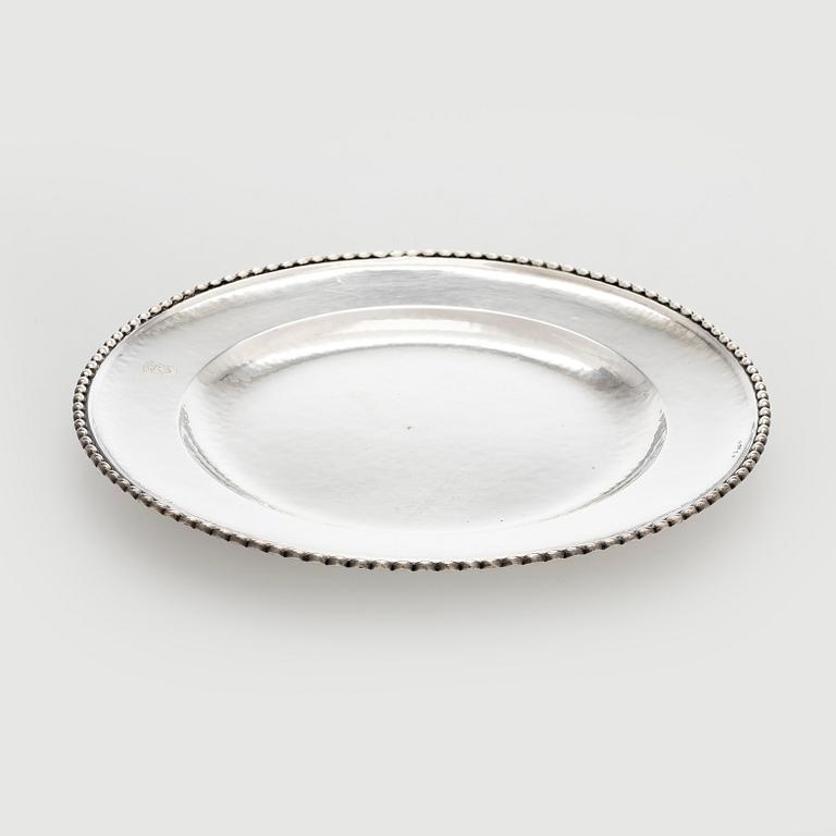 Fat, silver, engraved coat of arms, AB David Andersen & Comp, Stockholm 1926.