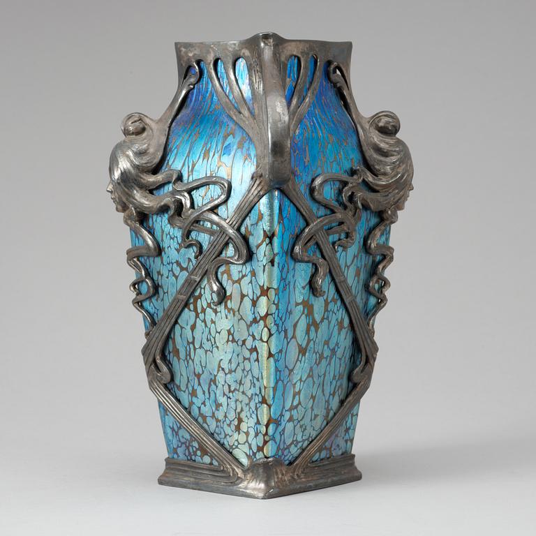 A Loetz Art Noveau iridescent glass vase.