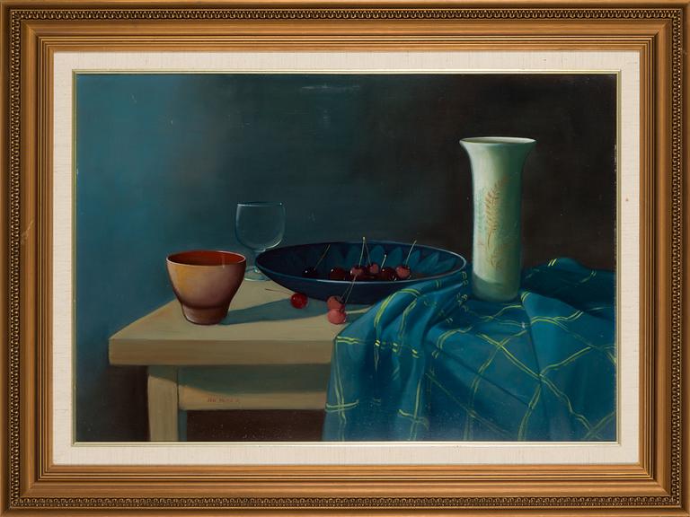 Jan Palmu, öljy levylle, signeerattu ja päivätty 1979.