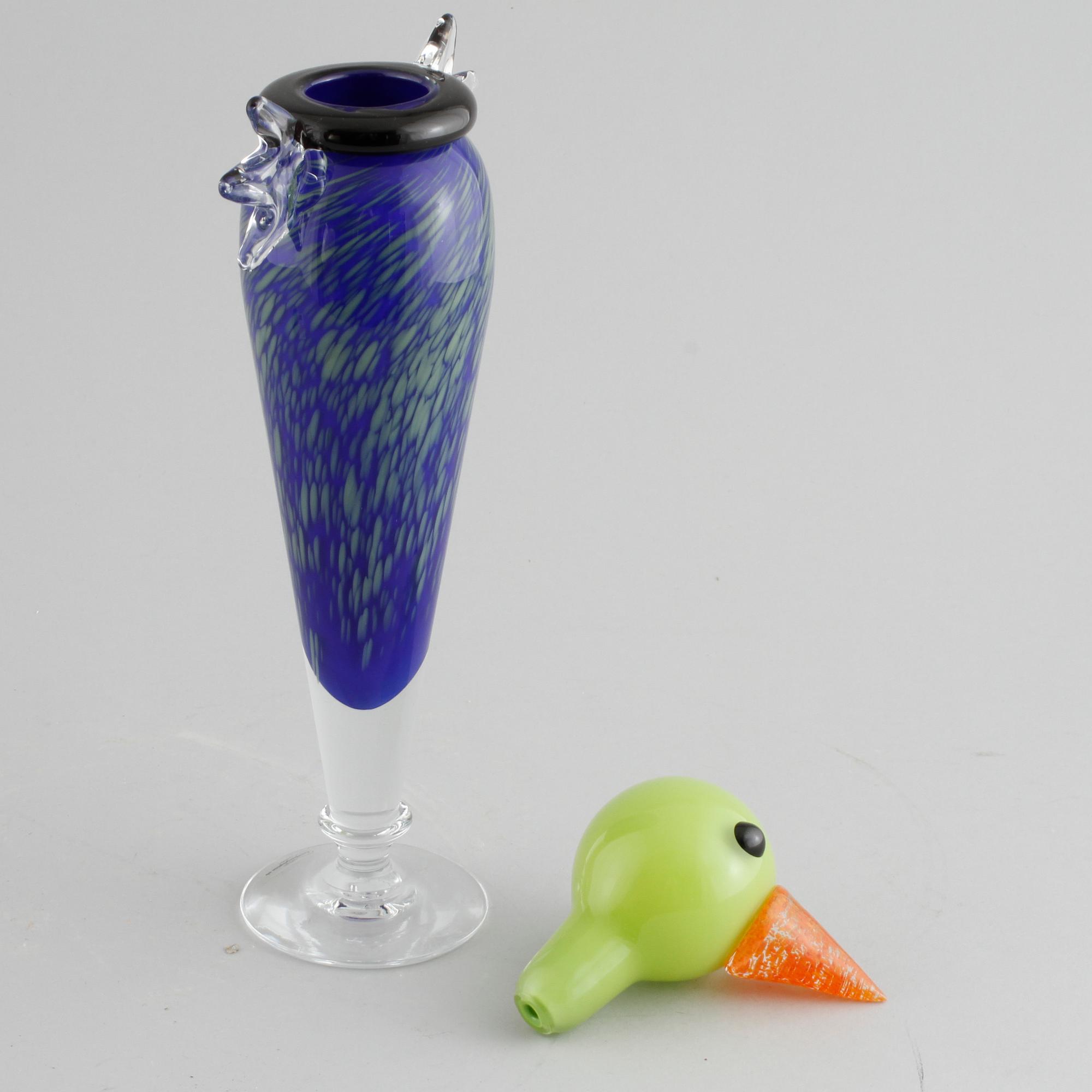 KARAFF, glas, Anna Örnberg, Strömbergshyttan, signerad samt numrerad 9654.