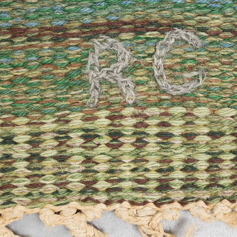Rakel Carlander, a carpet, flat weave, ca 247 x 163,5-166,5 cm, signerad RC.