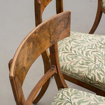 STOLAR, 4 st samt PALL, 1800-talets mitt.