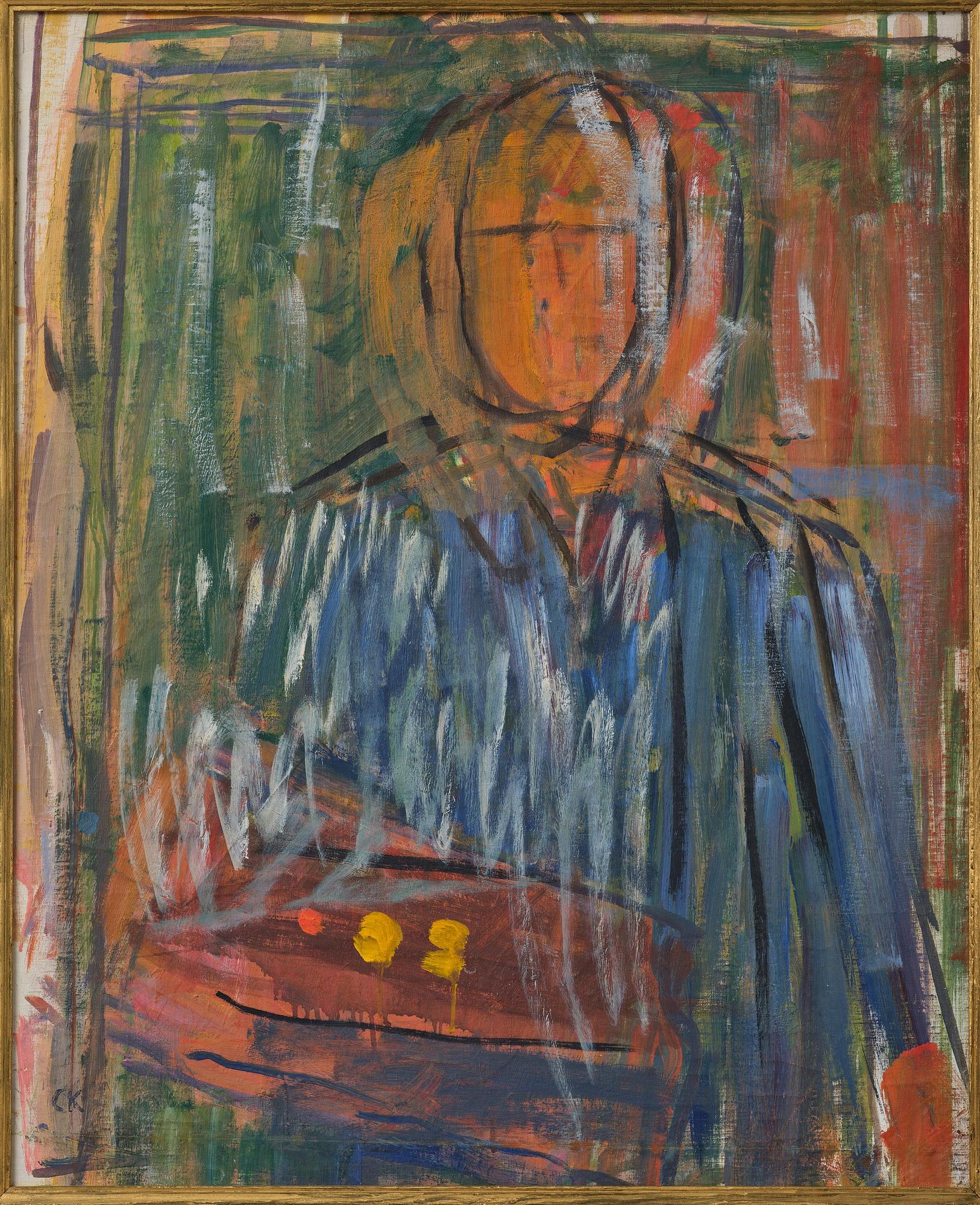 Carl Kylberg, Self-portrait with palette.