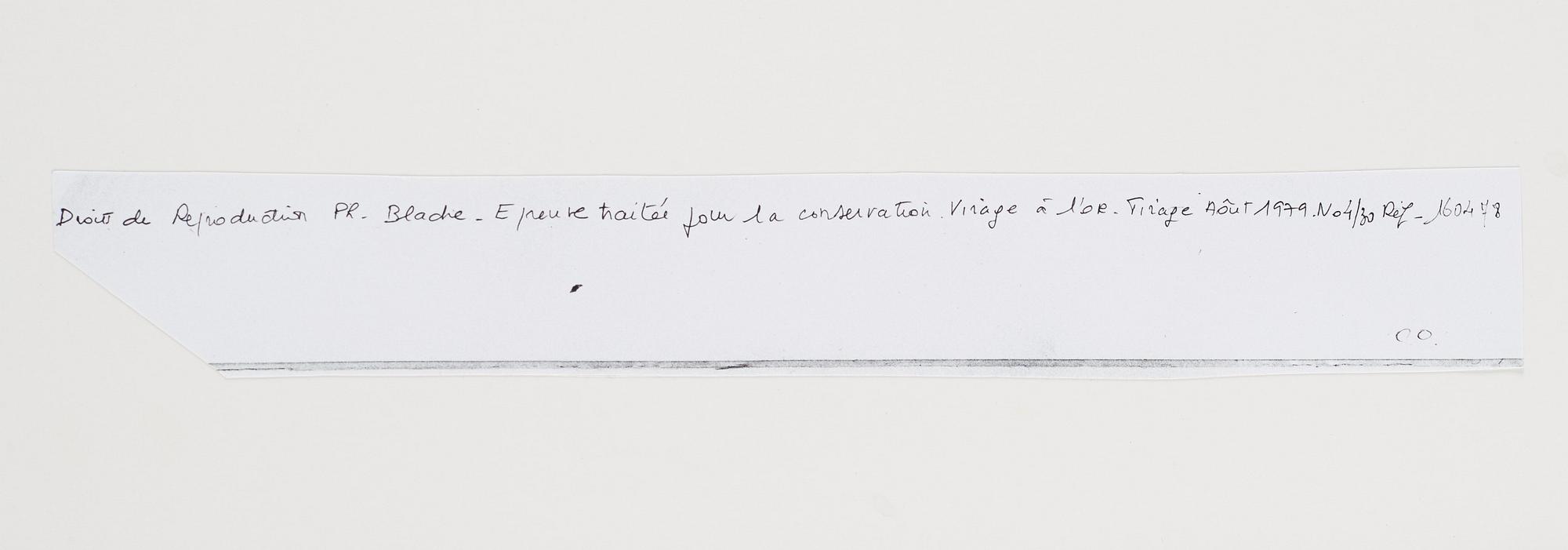 Philippe Blache, photograph signed.