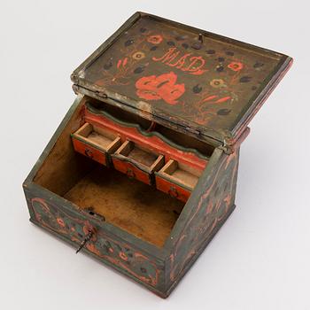 A small 18th Century wooden chest.