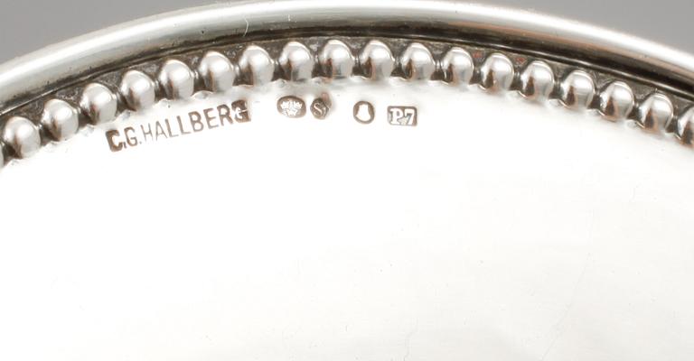 PARTI SILVER, 6 delar, Sverige samt svenska importstämplar, 1800-talets mitt- 1900-talets första hälft, vikt 760 gram.