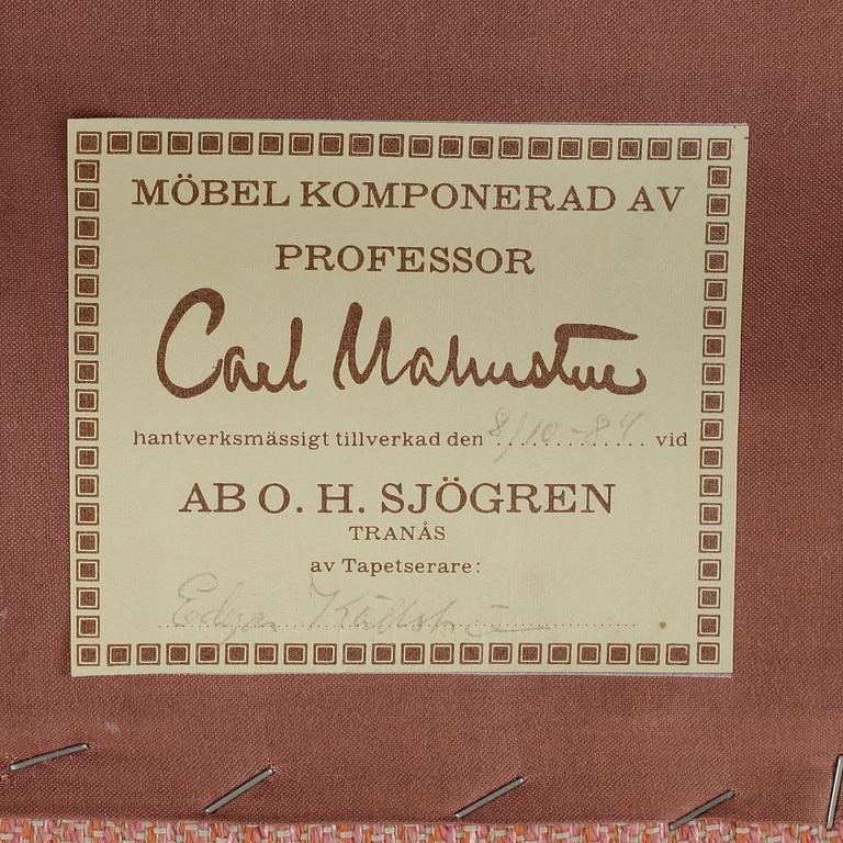 FÅTÖLJER, ett par, "Samsas", Carl Malmsten, OH Sjögren, Tranås, 1900-talets andra hälft.