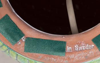 MARIAN ZAWADZKI, bords/golvlampa Tilgmans 1900-talets andra hälft glaserat lergods.