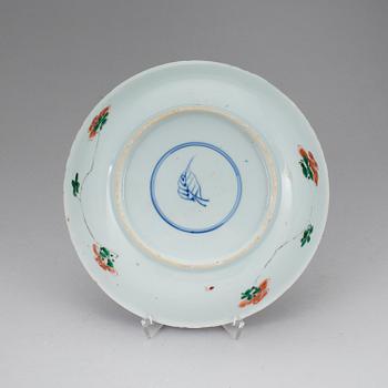 A CHINESE PORCELAIN DISH, in the Kangxi style, 19th century.