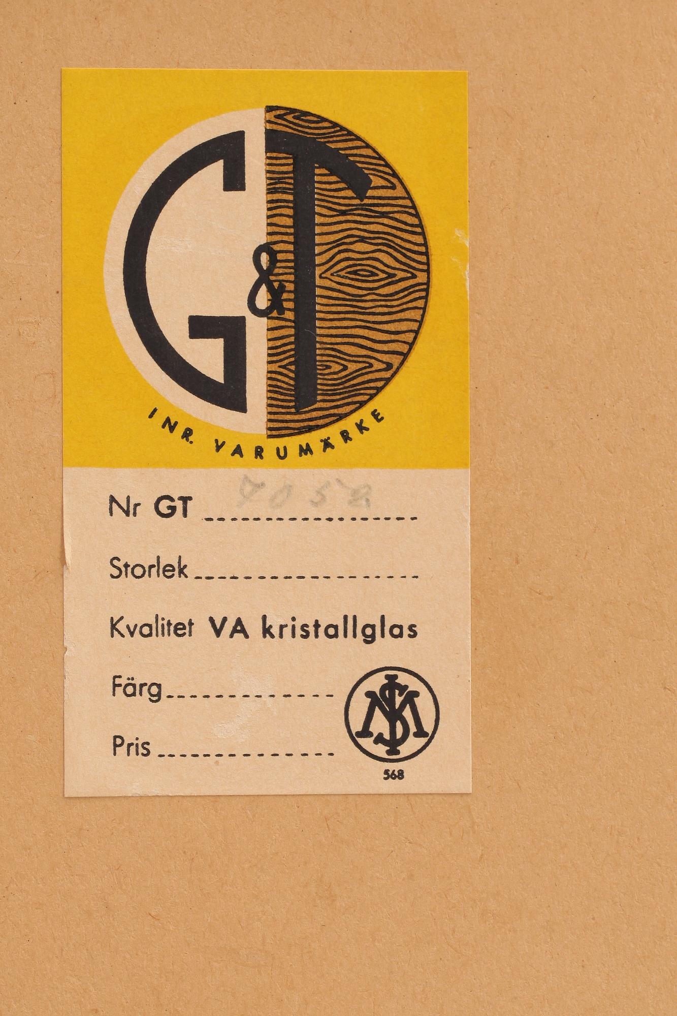 SPEGEL med KONSOL, AB Glas och trä Hovmantorp, 1950-tal.