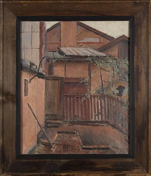 Gösta Diehl, Courtyard in Paris.