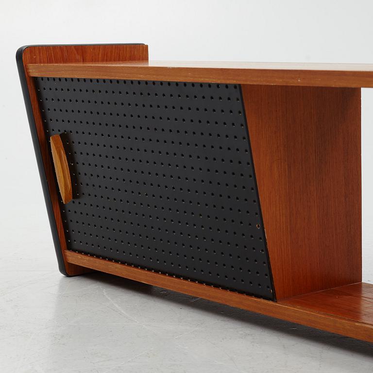 A teak-veneered bookcase, 1960's.