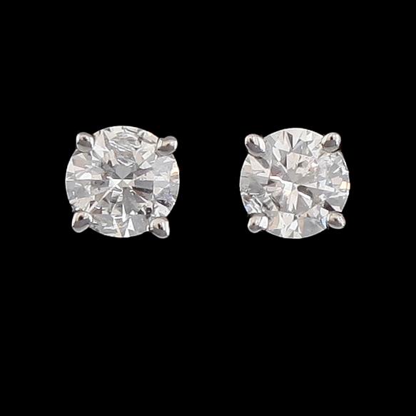 ÖRHÄNGEN, 1 par, 14K vitguld, briljantslipade diamanter tot ca 0.25 ct.
