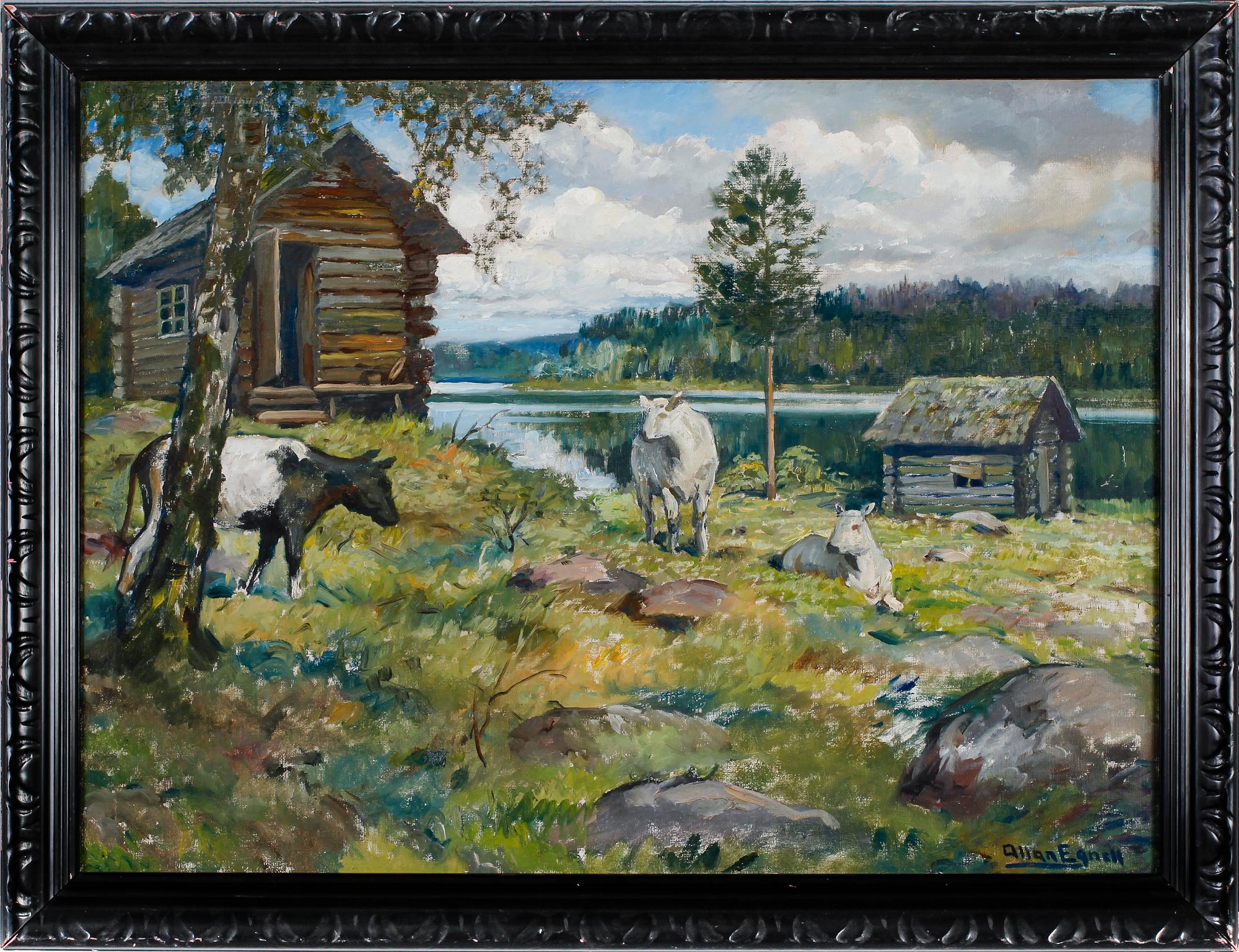 ALLAN EGNELL, olja åp duk, signerad.