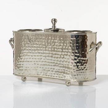 Wine cooler, silver plate, period.