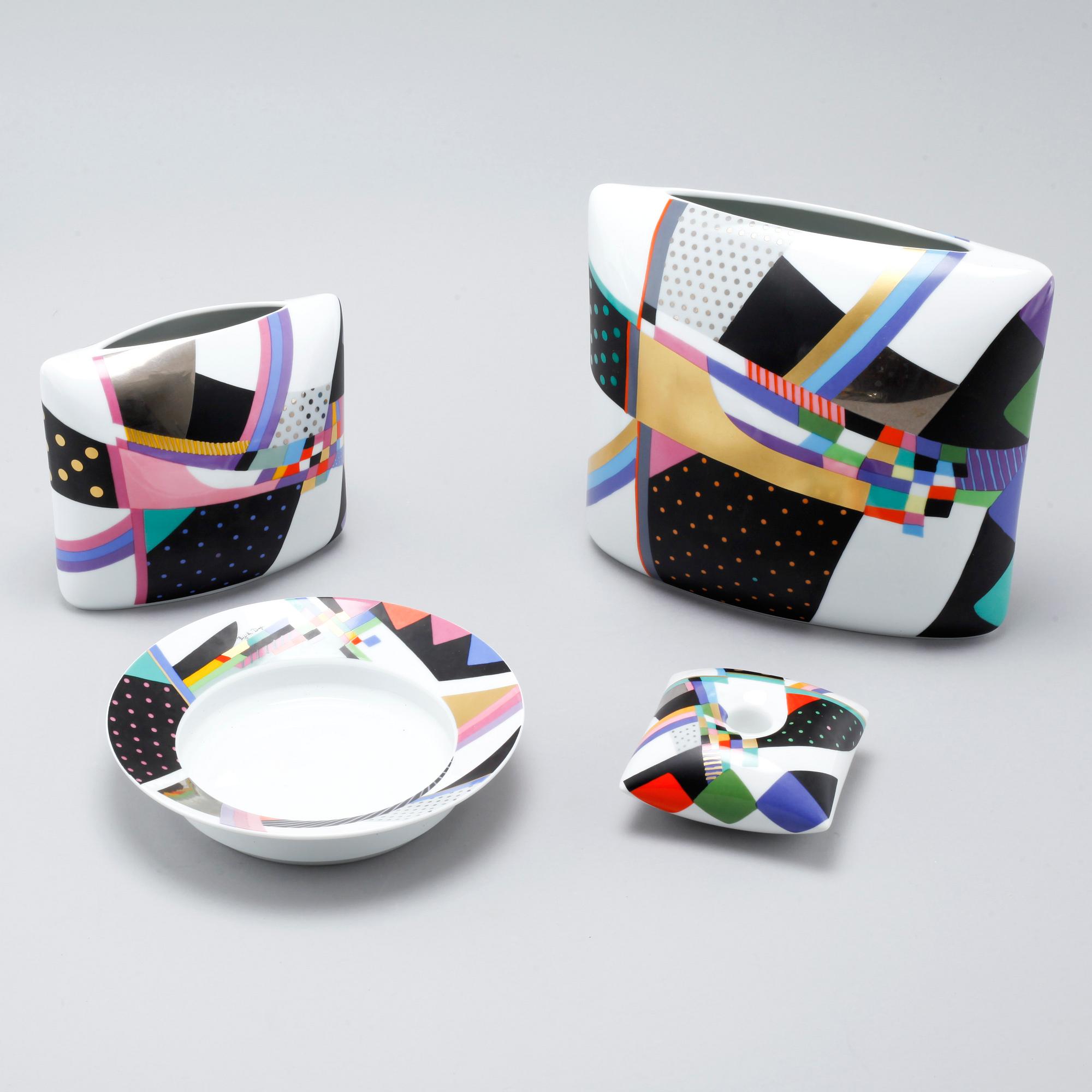 A 1980/90s porcelain items by Brigitte Doege for Rosenthal