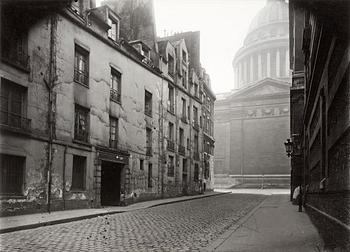 230. Eugène Atget, "Coin de la rue Valette et Panthéon. Mars 1925".