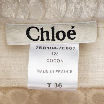 Chloé, a silk dress 'Cocon', size 36.