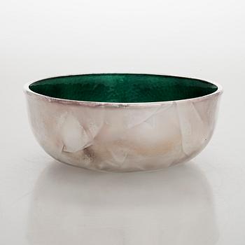 A sterling silver and enamel bowl, maker's mark of A. Tillander, Turku 2005.