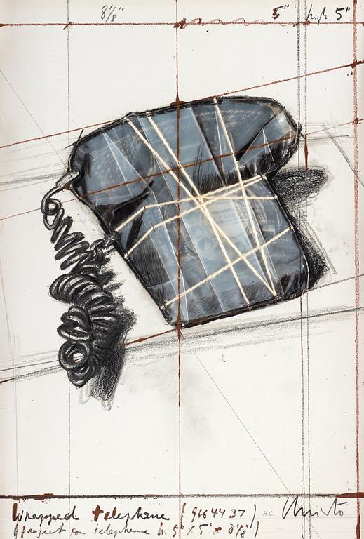 Christo & Jeanne-Claude, "Wrapped Telephone" from "12 years of Galeria Joan Prats, 1976-1988".