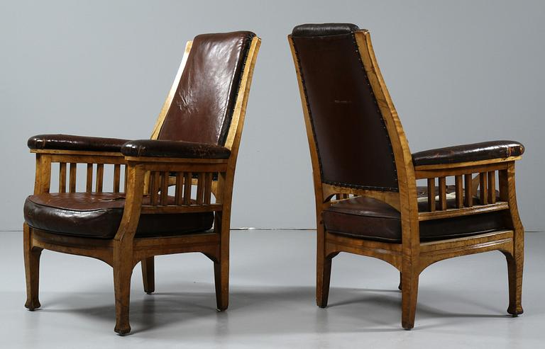 FÅTÖLJER, ett par, jugend, 1900-talets första del.