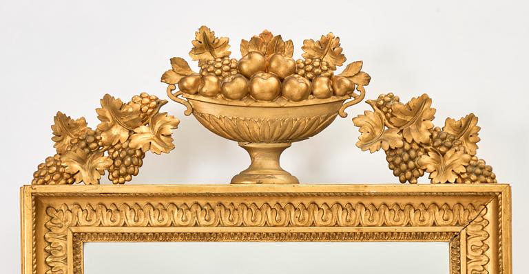 Petter Gustaf Bylander, a late Empire mirror wall sconce, PG Bylanders Spegelfabrik, Gothenburg, first half of the 19th Century.