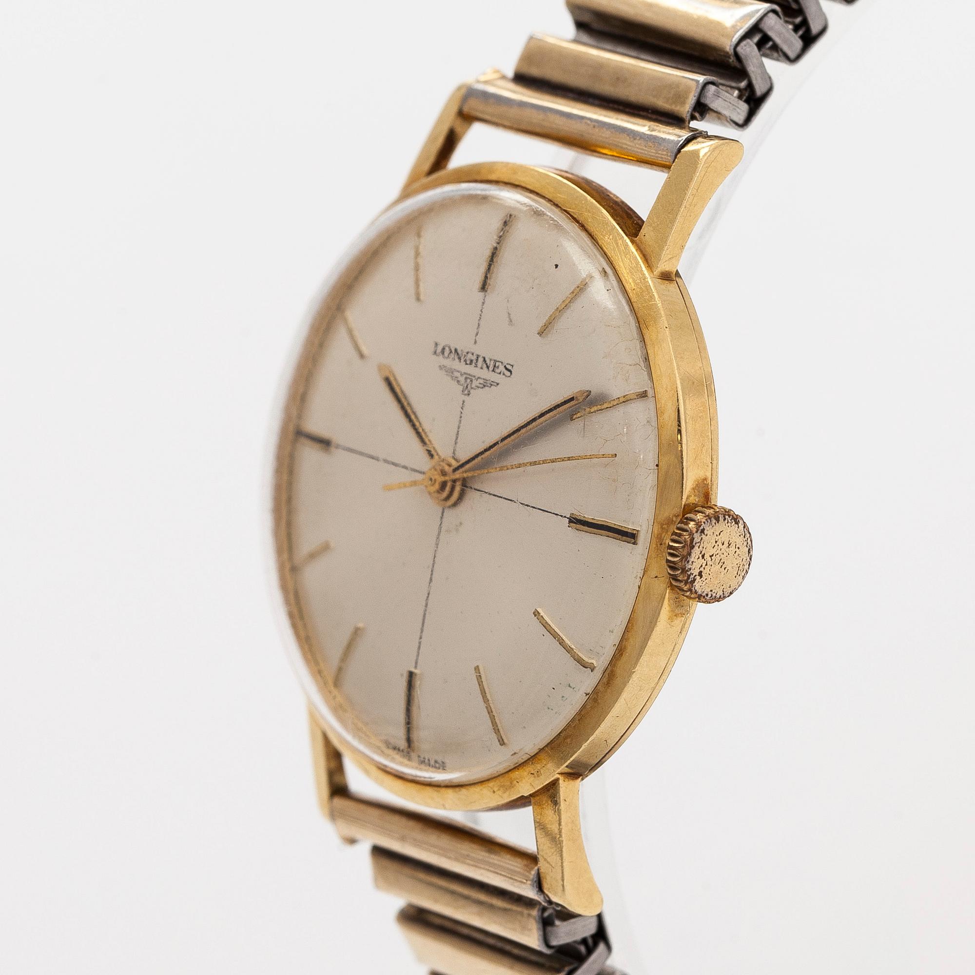 Longines, armbandsur, 34 mm, 18K, manuell, ca 1968.