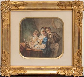 Fritz von Dardel, watercolor, signed and dated 1864.