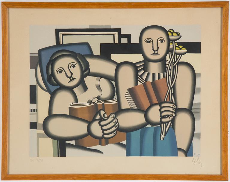 FERNAND LÉGER, Lithograph in colours, 1953, on arches paper, signed in pencil and numbered 34/350, after Fernand Léger.