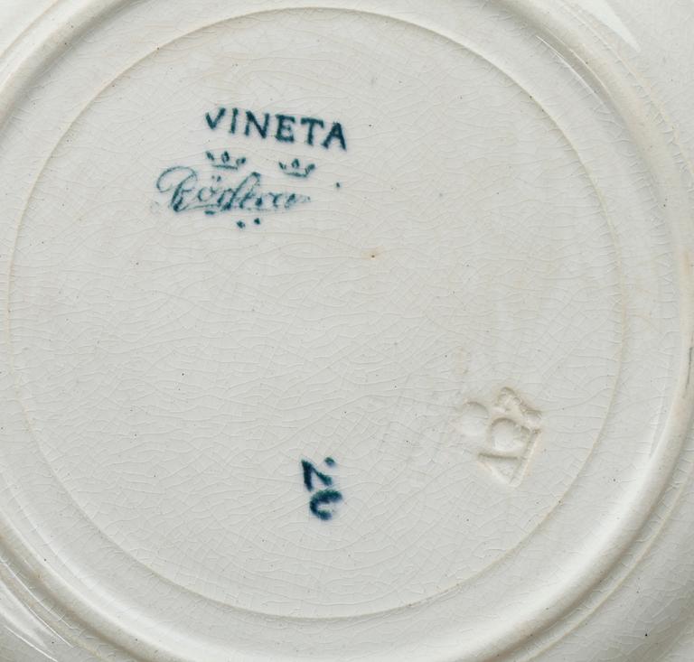 MATSERVISDELAR, flintgods, "Vineta", Rörstrand, 73 delar.