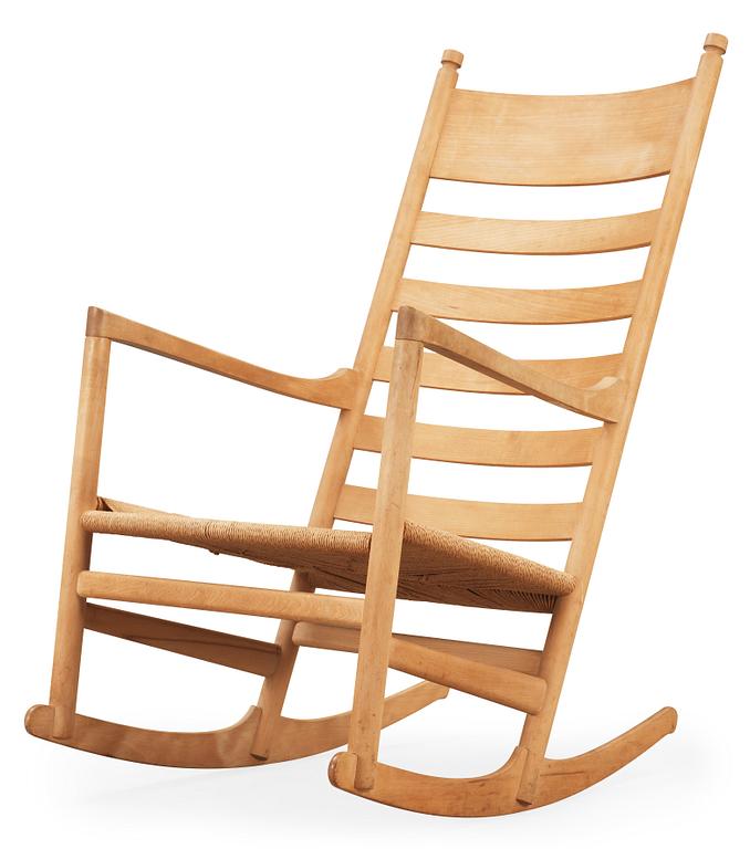A Hans J Wegner ash 'CH-45' rocking chair, by Carl Hansen & Son, Denmark.